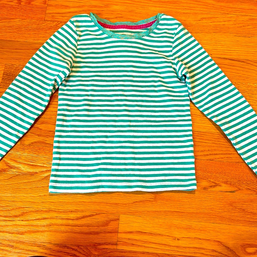 Mini Biden pointelle strip long sleeve